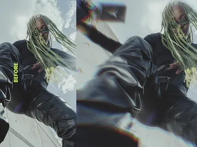 Motion Glitch Photoshop Effect action branding design effect graphic design photo photo action photo effect photoshop action photoshop edition photoshop effect poster design preset product design