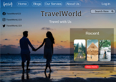 Travel Blog Web Design figma travel blog design travel design ui web design web design template