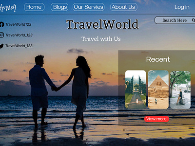 Travel Blog Web Design figma travel blog design travel design ui web design web design template