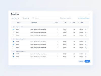 Web App / Templates fields