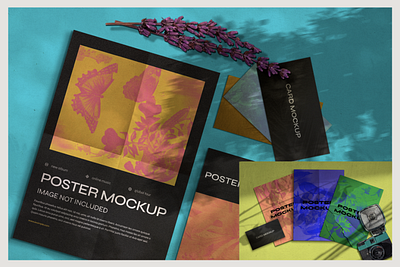 Posters & Cards & Envelopes Mockups branding branding presentation cards design digital design graphic design mockup mockup design poster design poster mockup presentation print design product design scene scene design scene mockup