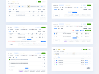 Web App / Job cards / States fields