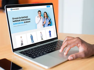 Medical Supplies Website clean light blue medical modern showcase website