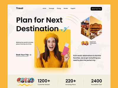 Travel Agency website agency design interface product service startup travel ui ux web website