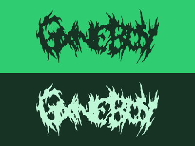 Gxneboy Logotype branding edgy graphic design logo metal rough typography vector