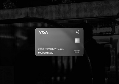 "Sleek and Transparent: Glassmorphism Credit Card UI Design"