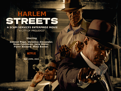 Harlem streets movie poster 3d animation banner branding design film flyer graphic design illustration logo motion graphics movie movie poster poster typography ui ux vector