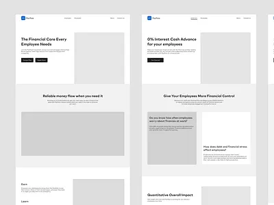 Wireframes for Finance Website. banking design finance fintech illustration mobile nokhouse ui user interface ux web design wireframe