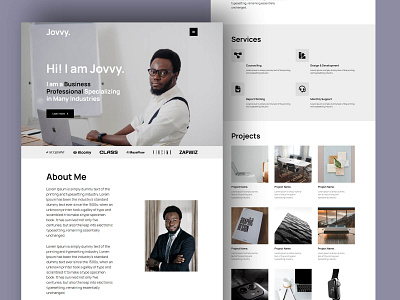 Jovvy personal web design ui ux web design