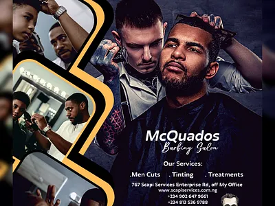 Barber flyer design for ads 3d banner branding design flyer graphic design illustration logo poster typography ux vector