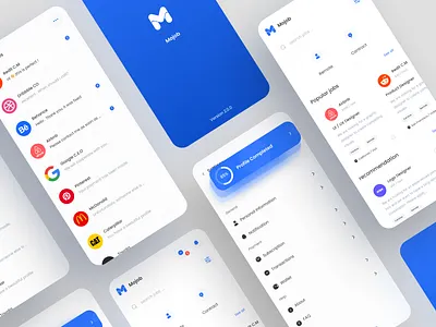 Job finder project app buis clean component concept contract design employer find job finder freelancer job mobile app remote trend ui ui uix ux