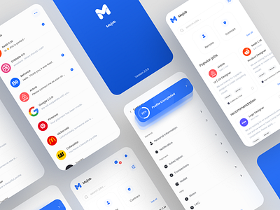 Job finder project app buis clean component concept contract design employer find job finder freelancer job mobile app remote trend ui ui uix ux