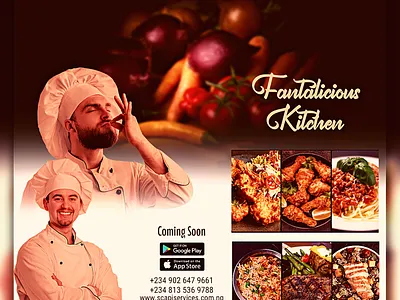 Fantalicious kitchen poster design. 3d banner branding design flyer graphic design illustration logo poster typography ui ux vector