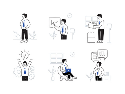 Business Man Illustration Design business illustration business man illustration flat design graphic design illustration illustration design interface user interface