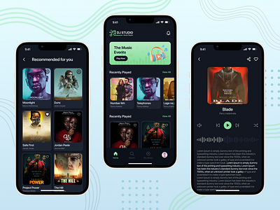 Sleek Music Streaming App UI accessibility app darkmodedesign design digitalmusicexperience dribbble figma interactivedesign lightmodedesign logo minimal modernappdesign motion graphics music prodcast typography ui uiuxdesign visualdesign