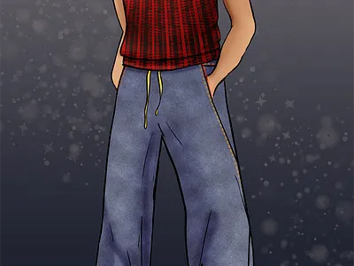 FI 3 blue fashion illustration people woman