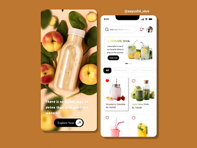 Drinks Mobile App Design 3d appdesign behance branding design dribbble figma graphic design illustration mobileapp ui uiux userexprience userinterface