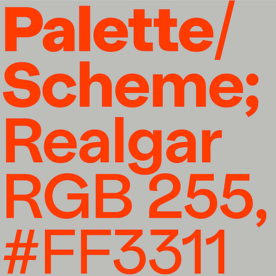 Realgar typeface branding font graphic design logo orange typography
