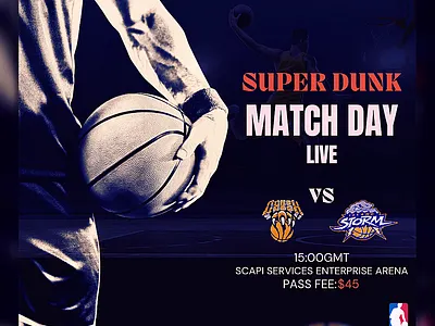 Super dunk poster design. 3d banner branding design graphic design illustration logo poster typography ui ux vector