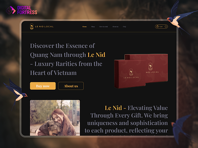 Le Nid Local - Website for Premium Bird's Nest dashboard design digitalfortress graphic design health landing page logo sales ui ux web detail webapplication
