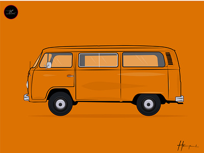 van illustration design flatdesign graphic design van vectorart volkswagen