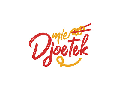 Mie Djoetek Logo mie logo modern logo noodle logo restaurant logo wordmark logo