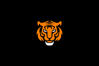 Negative Space Tiger 🐯 bengal cunning design graphic design identity illustration jungle lion logo minimalist predator tiger vector