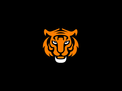 Negative Space Tiger 🐯 bengal cunning design graphic design identity illustration jungle lion logo minimalist predator tiger vector