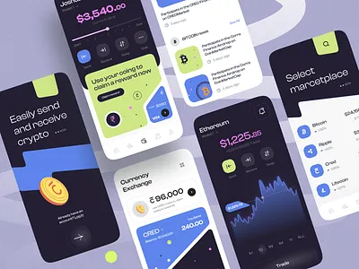 Crypto service - Mobile app app app design blockchain crypto crypto currency crypto wallet mobile app mobile app design mobile design mobile ui