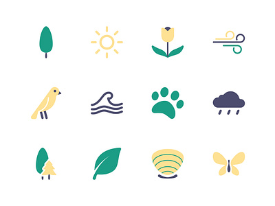 Nature | Flat Icon animation art branding design flat graphic design icon illustration logo ui
