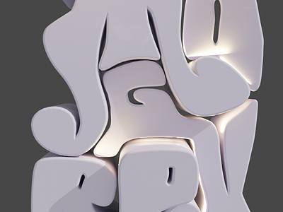 3D typography 3d blender design graphic design typography