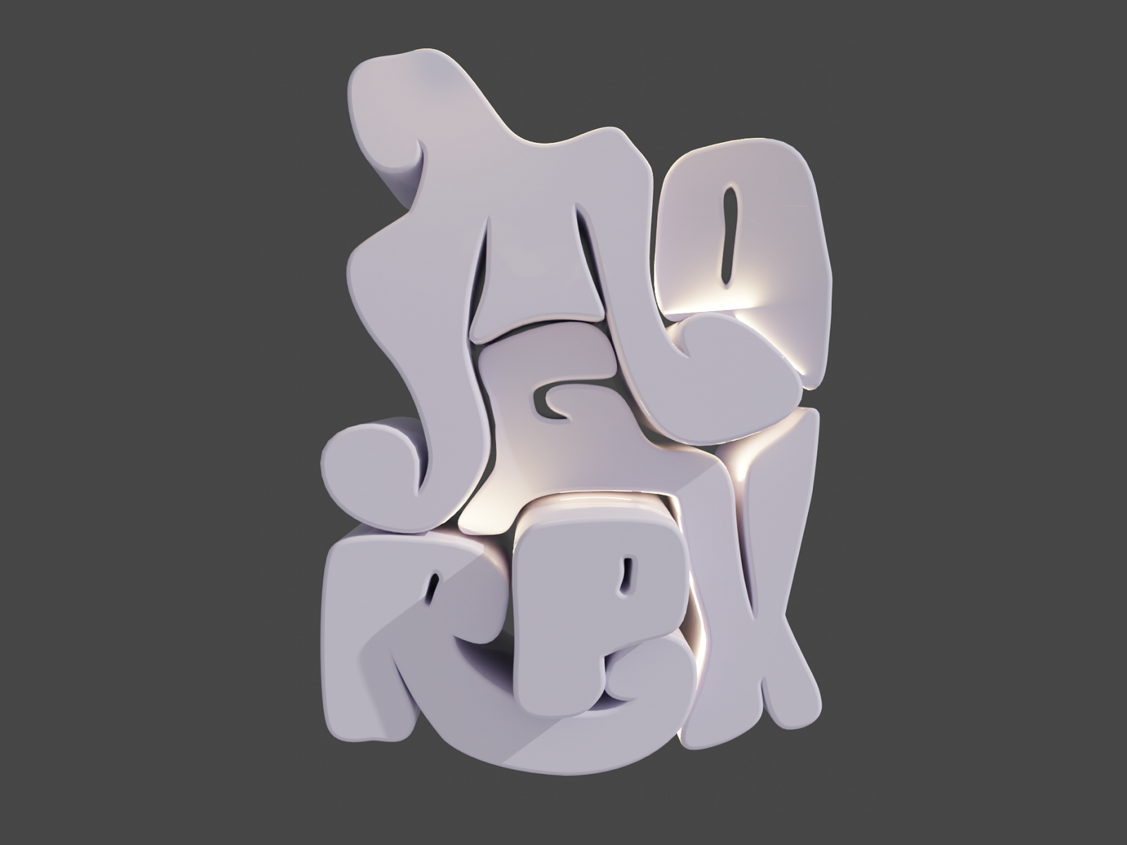 3D typography 3d blender design graphic design typography