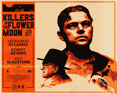 Killers of The Flower Moon - Brutalism Poster Design adobe bruitalism creative design graphic design leonardo de caprio photoshop poster poster design robert de niro the killers of the flower moon