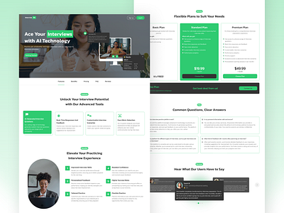 Interview Me - Practice Interview with AI ai artificial intelligence design figma indonesia interview job landing page product design ui uiux