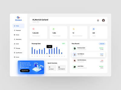 Dashboard for Smart Access Control 3d clean dashboard design inspiration product saas simple smart control ui ux web