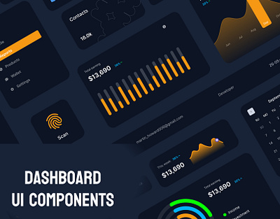 Dashboard Component application componet dashboard design graphic design landing page mobile app ui ux