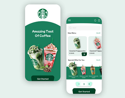 Starbucks App Redesign app application coffee app design landing page mobile app starbucks ux