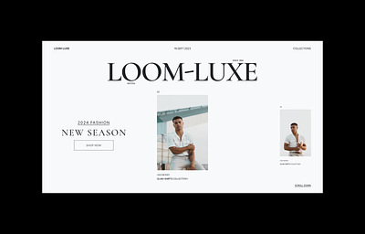 Loom-Luxe Fashion Store Website fashion store fashion store website figma landing page men fashion