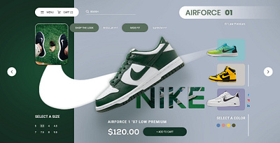 Nike Banner Design air banner creative nike ui ux website