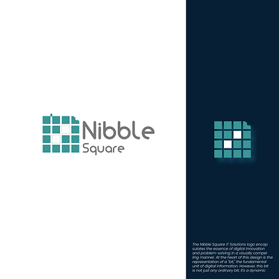 Nibble Square branding it logo logo logo ideas minimal logo nibble square unique logo