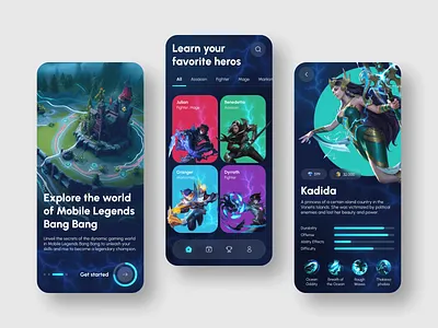 Mobile Legends Streaming App 2023 ai app color design game gradient graphic design illustration interection midjourney mlbb mobile mobile legends modern stream trend ui ux webdesign