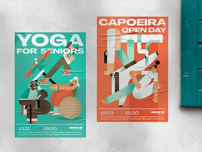 Sport Events Posters advertising branding business illustration design design studio digital art digital illustration event fitness graphic design illustration illustration art illustrator marketing marketing design outdoor advertising poster poster design sports yoga