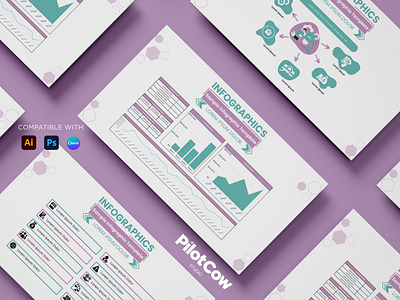 Dynamic Landscape Infographics branding design dynamic graphic design graphics infographics purple