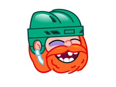 🏒😂 animated animation beard cartoon character hockey illustration laugh mishax mishaxgraphic motion graphics player sticker stickers vector