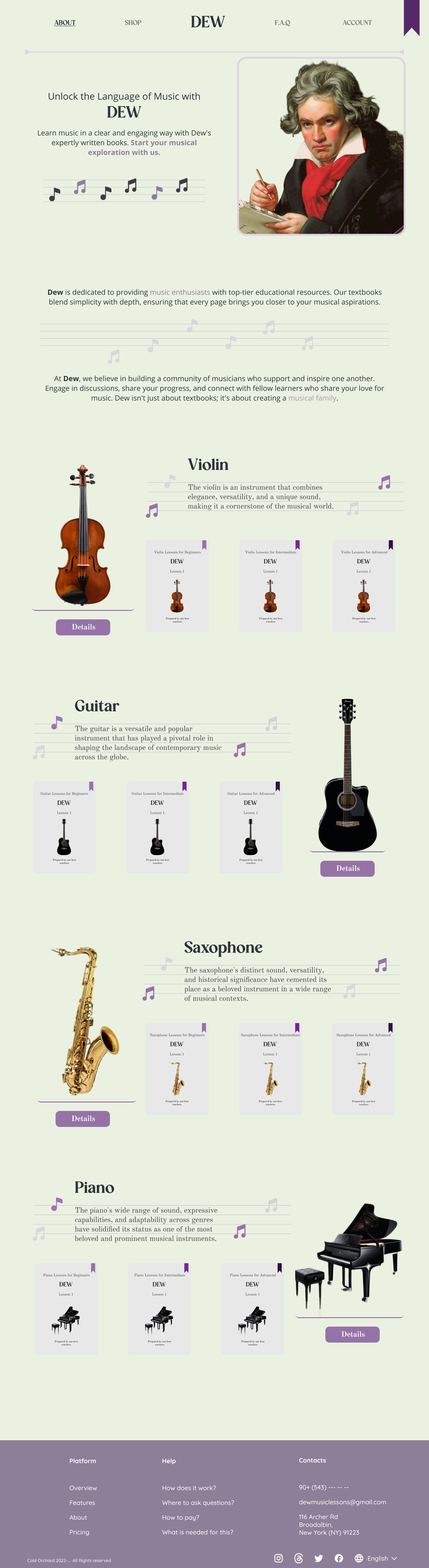 DEW: Web Site Desing branding design desing home landing page site typography ui uidesing ux web page website