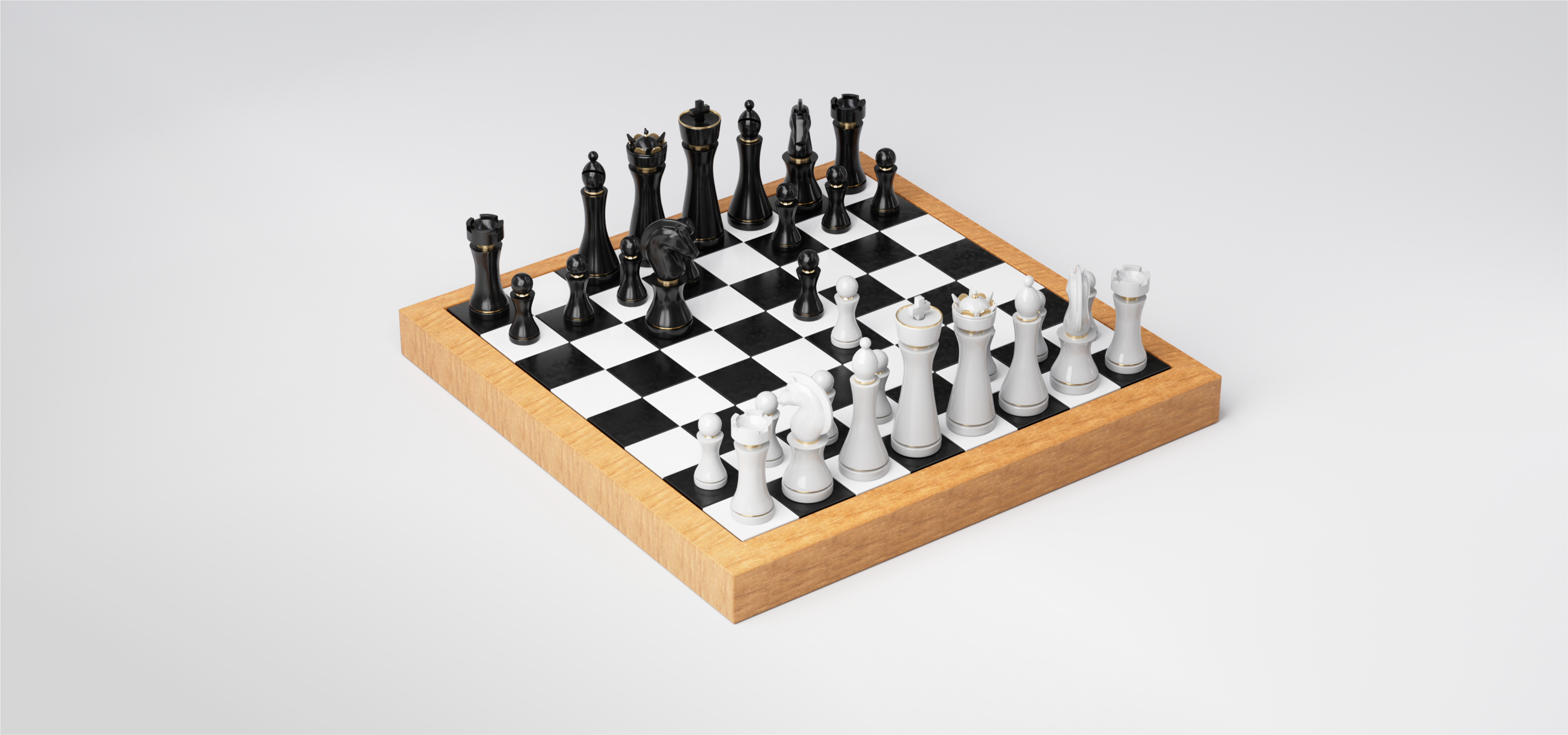 The immortal game (3D chess set) on Behance