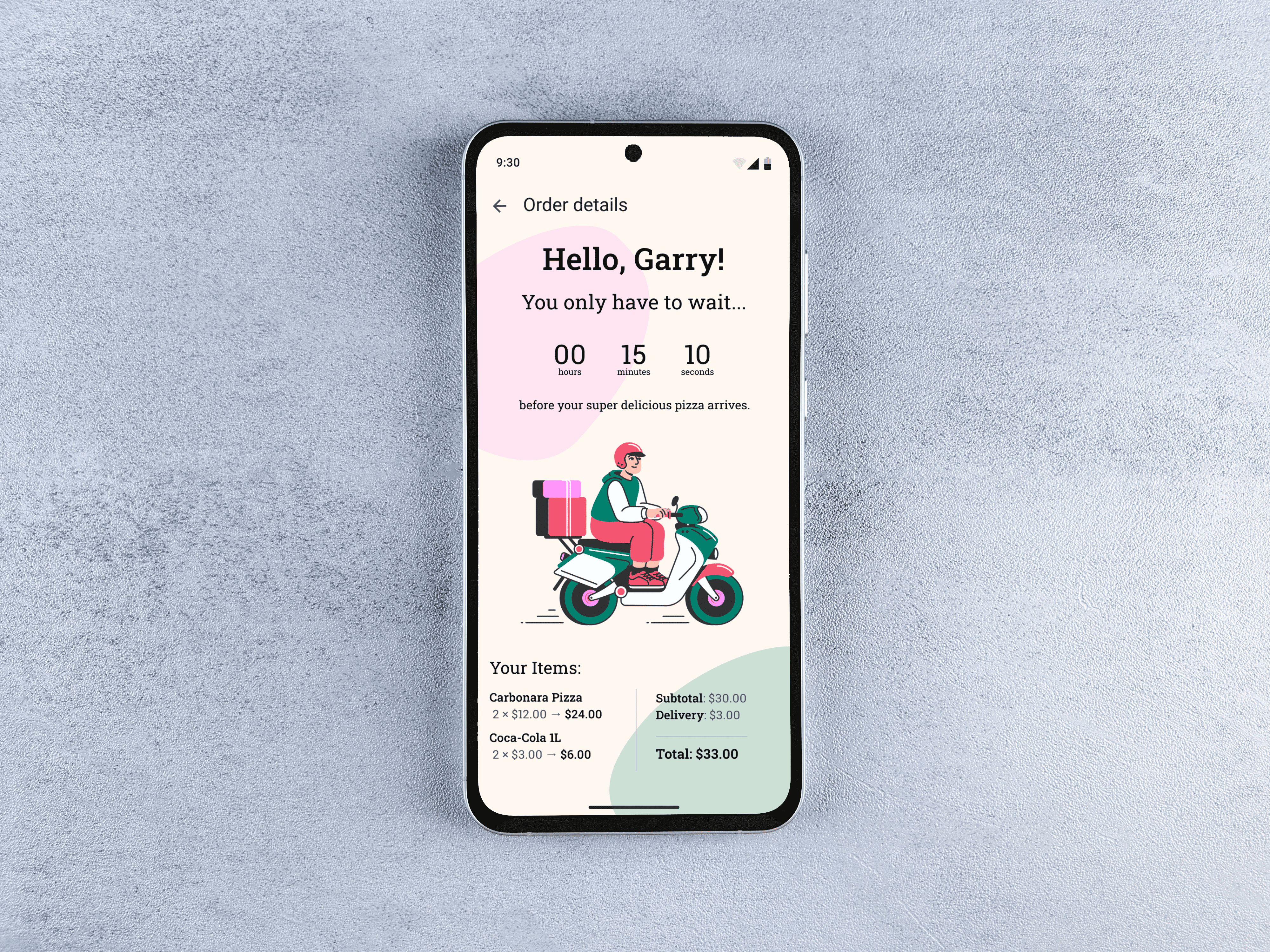 Countdown Timer adaptivedesign appdesign countdown timer dailyui design graphic design illustration mobile mobileapp ui ux vector