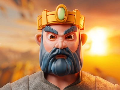 The King - 3D Character 3d artist 3d arts 3d design 3d game art 3d illustration 3d portrait 3d stylized animation character illustration king