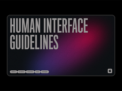 Human interface guidelines website concept concept desktop ui product design ui ux web design web site