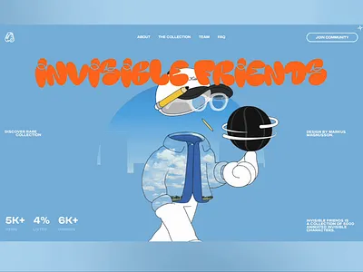 Invisible Friend NFT 3d animation branding design graphic design landing page logo motion graphics nft ui ui design uiux design ux ux design web design